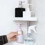 Adjustable Corner Shower Storage Rack with Tension Pole