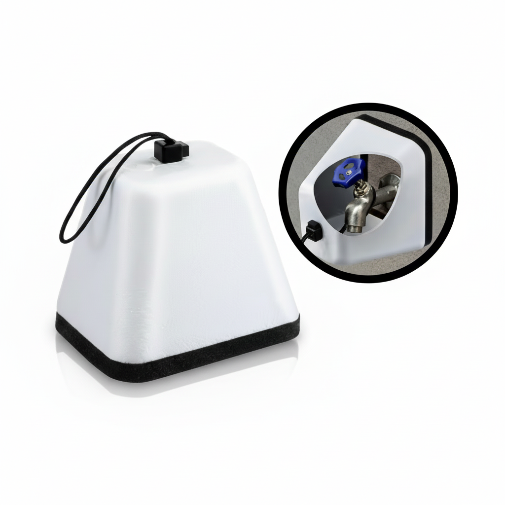 Insulated Foam Covers for Outdoor Faucets - Winter Freeze Protection