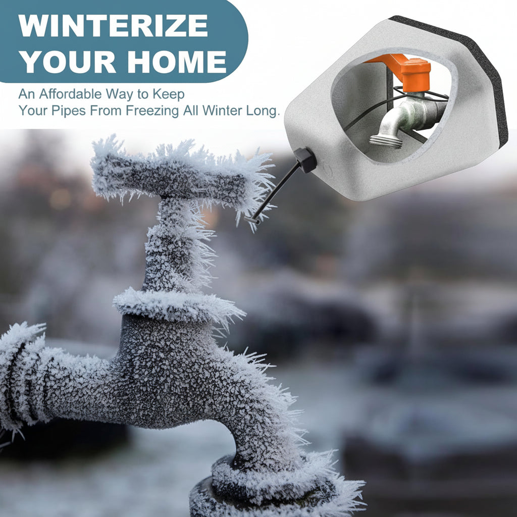 Insulated Foam Covers for Outdoor Faucets - Winter Freeze Protection