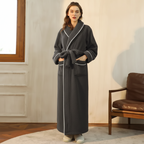 Long Sleeve Warm Lounge Robe for Winter