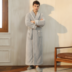 Long Sleeve Warm Lounge Robe for Winter