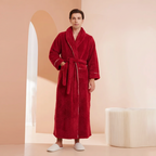 Long Sleeve Warm Lounge Robe for Winter