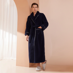 Long Sleeve Warm Lounge Robe for Winter