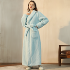 Long Sleeve Warm Lounge Robe for Winter