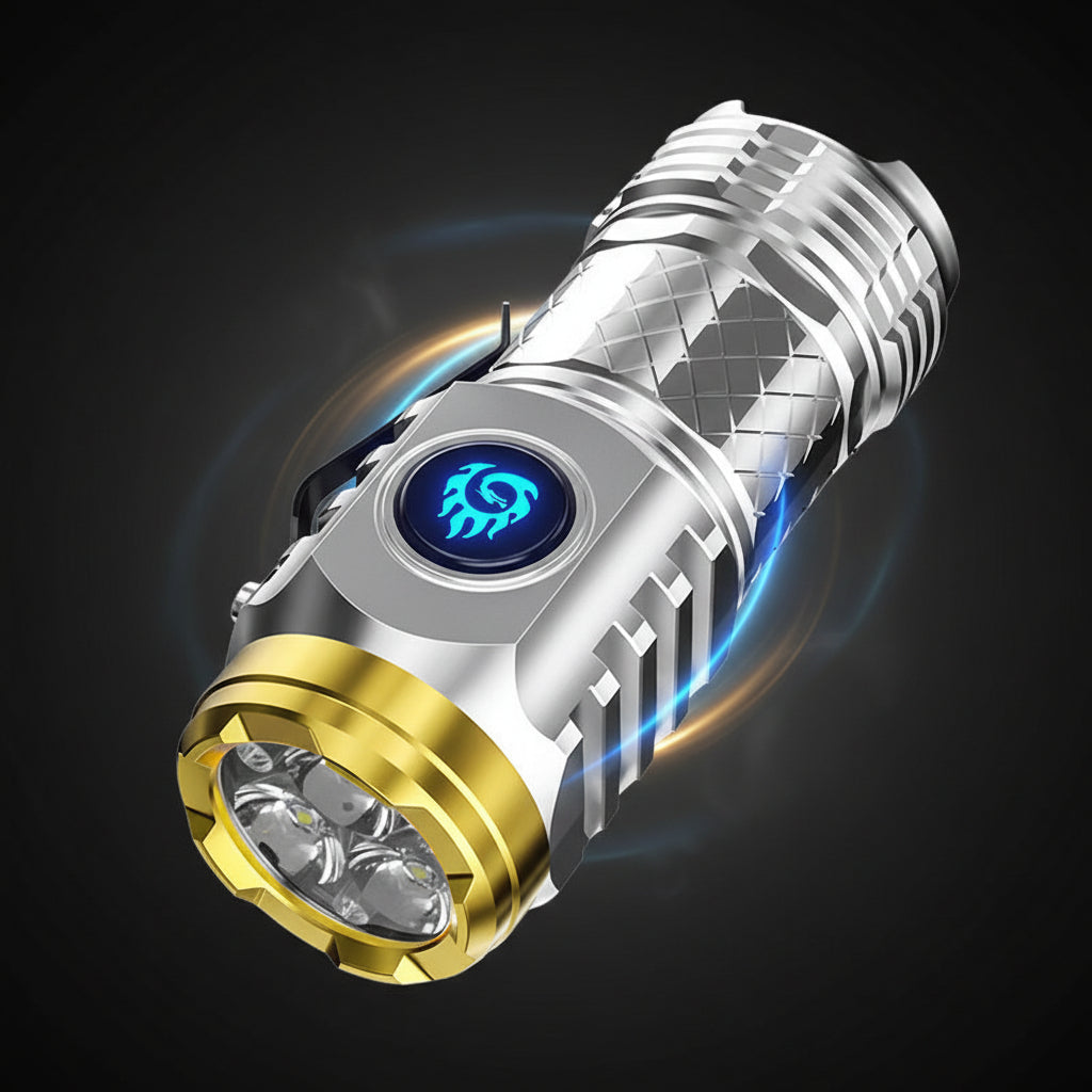 Compact LED Torch - Rechargeable, Waterproof Mini Flashlight