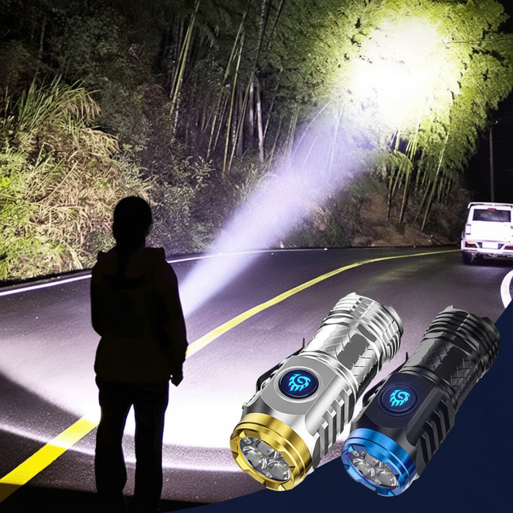 Compact LED Torch - Rechargeable, Waterproof Mini Flashlight