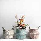 Woven Plant Basket for Storage – Bohemian Decorative Accent