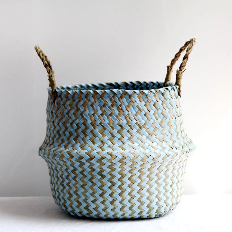 Woven Plant Basket for Storage – Bohemian Decorative Accent
