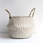 Woven Plant Basket for Storage – Bohemian Decorative Accent