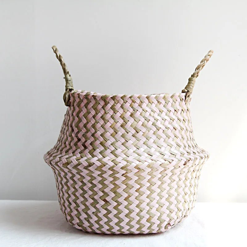 Woven Plant Basket for Storage – Bohemian Decorative Accent