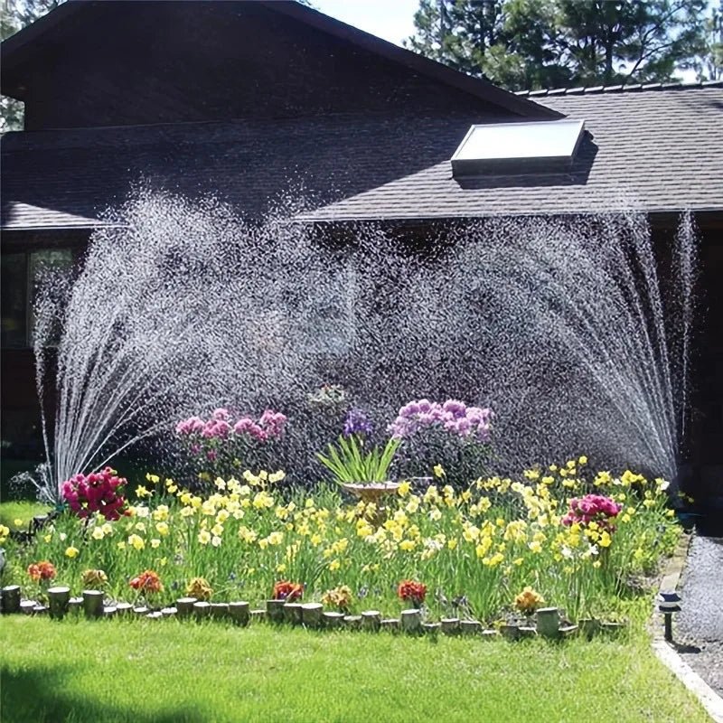 360-Degree Sprinkler with Multiple Nozzles for Complete Garden Irrigation
