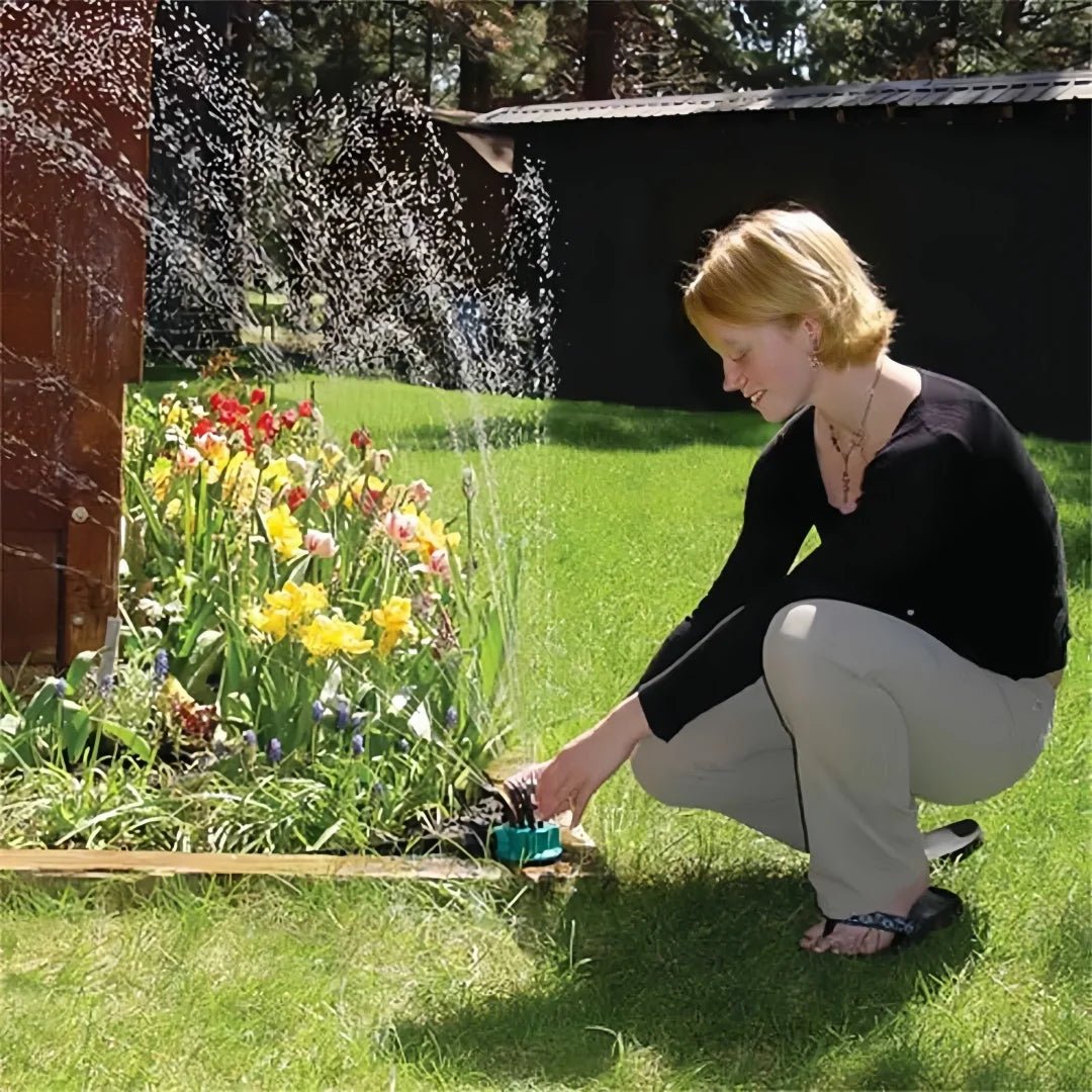 360-Degree Sprinkler with Multiple Nozzles for Complete Garden Irrigation