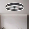 LED Ring Ceiling Light Fan with Three Blades, Round Design