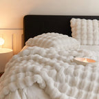 Cozy Plush Faux Fur Throw Blanket for Sofa and Bed