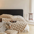 Cozy Plush Faux Fur Throw Blanket for Sofa and Bed