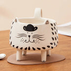 Whimsical Cat-Themed Oversized Coffee Cup