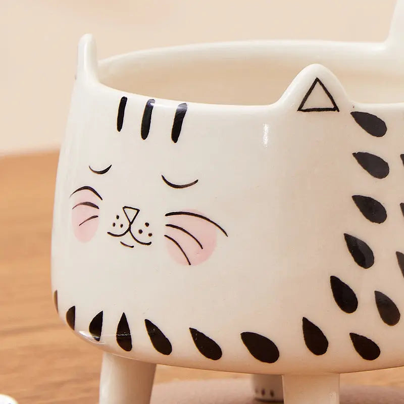 Whimsical Cat-Themed Oversized Coffee Cup