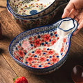 Elegant Artisan Serving Bowl with Sauce Compartment