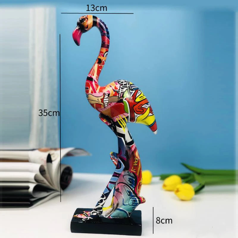 Elegant Resin Flamenco Figure – Stylish Home and Room Decoration for Living Area