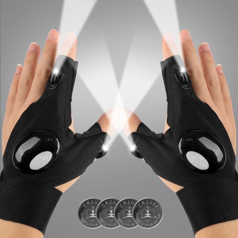 LED Finger Lights on Gloves – Outdoor Work Flashlight Tool