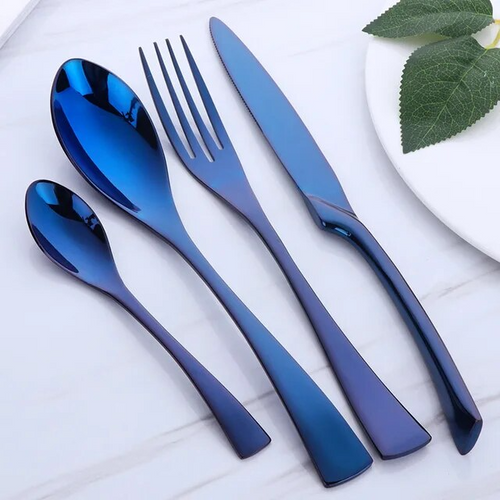 Aqua Elegance | Premium Stainless Steel Cutlery Set for Chic Dining