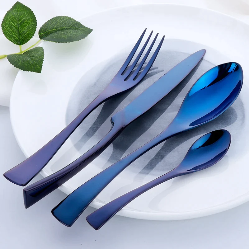 Aqua Elegance | Premium Stainless Steel Cutlery Set for Chic Dining