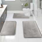 3-Piece Bath Rug Set with Non-Slip Backing