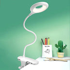 Gooseneck Reading Lamp for Bed - Dimmable and USB Rechargeable