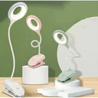 Gooseneck Reading Lamp for Bed - Dimmable and USB Rechargeable