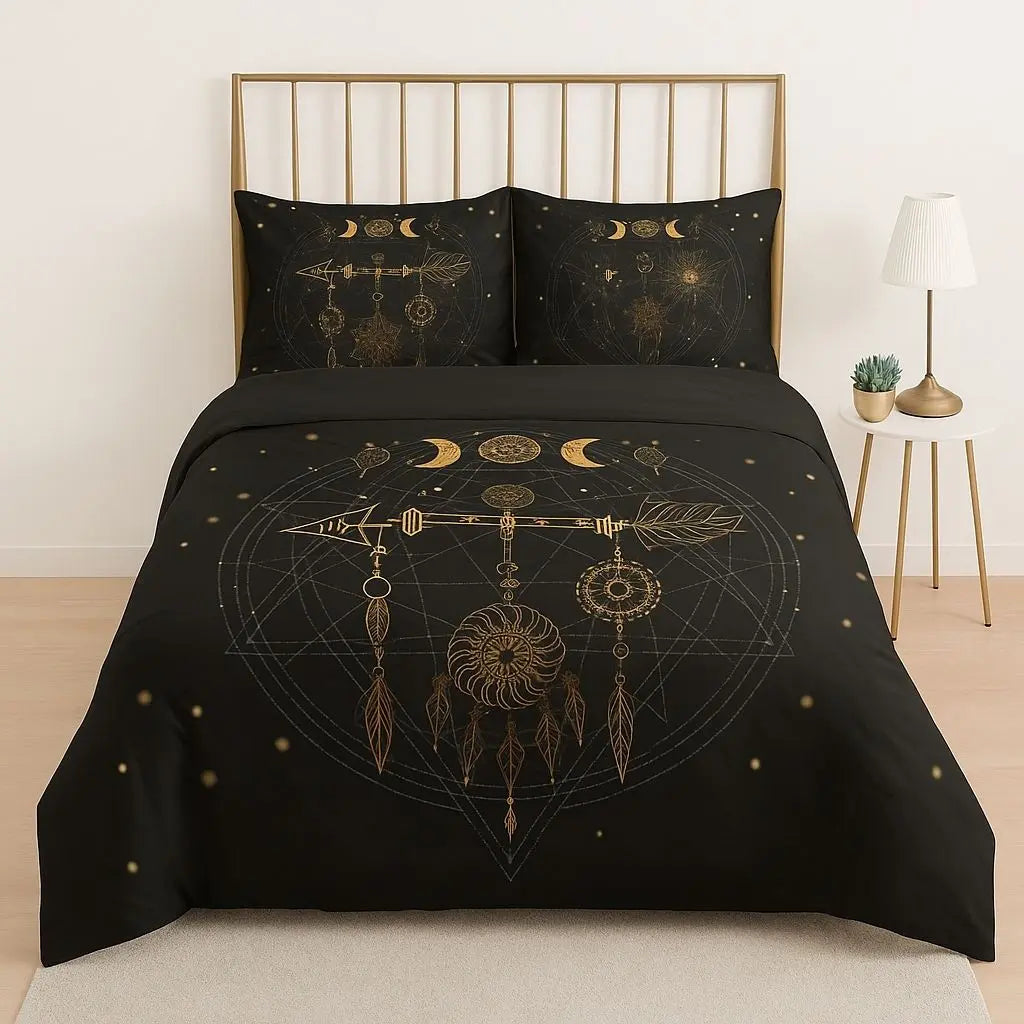 Celestial Dreamscape Geometric Bedding Collection