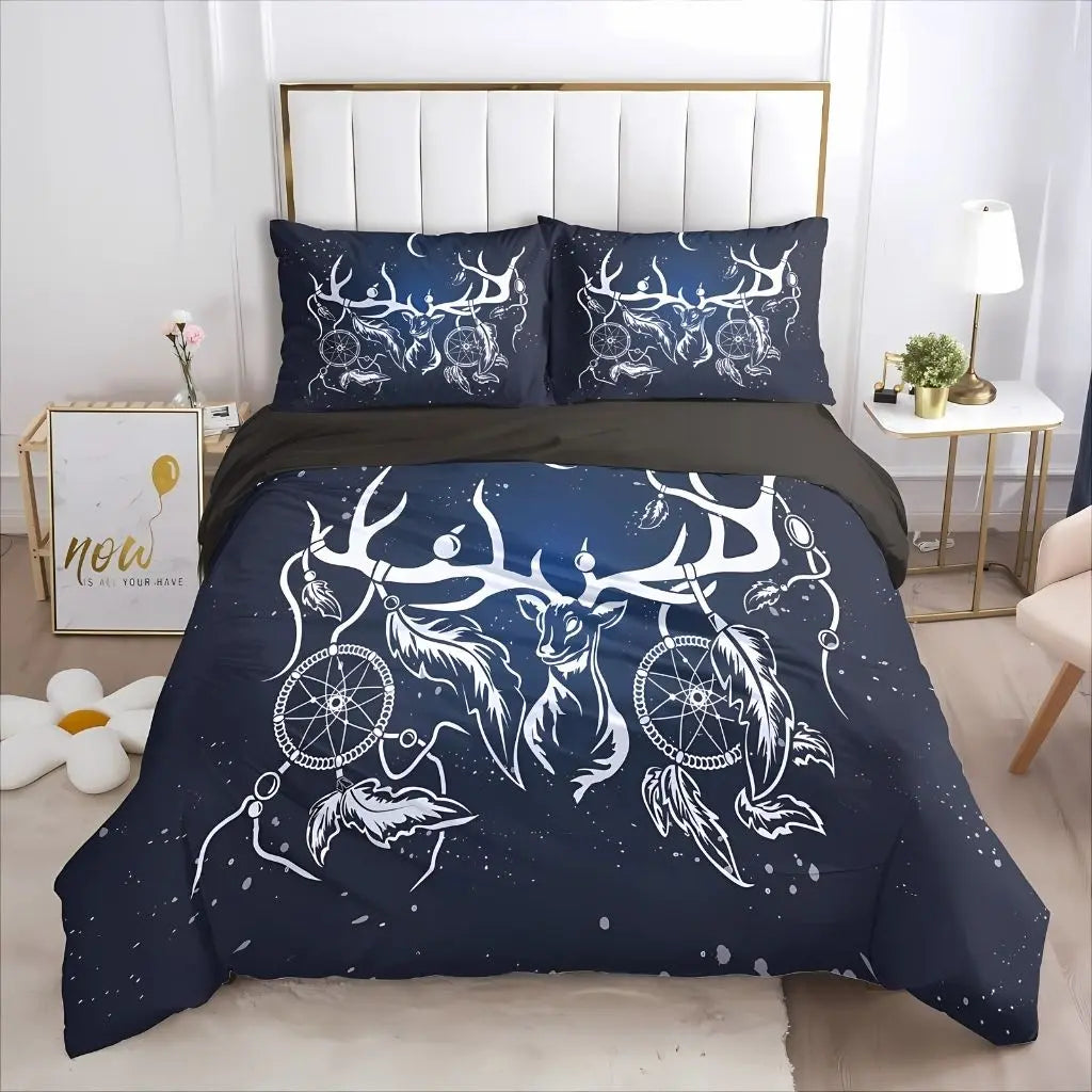 Celestial Dreamscape Geometric Bedding Collection