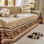 Floral Design Chenille Sofa Cover - Soft Fabric