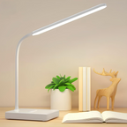 Adjustable Arm Table Lamp – USB Rechargeable, Dimmable Flexible Light
