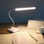 Adjustable Arm Table Lamp – USB Rechargeable, Dimmable Flexible Light