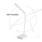 Adjustable Arm Table Lamp – USB Rechargeable, Dimmable Flexible Light
