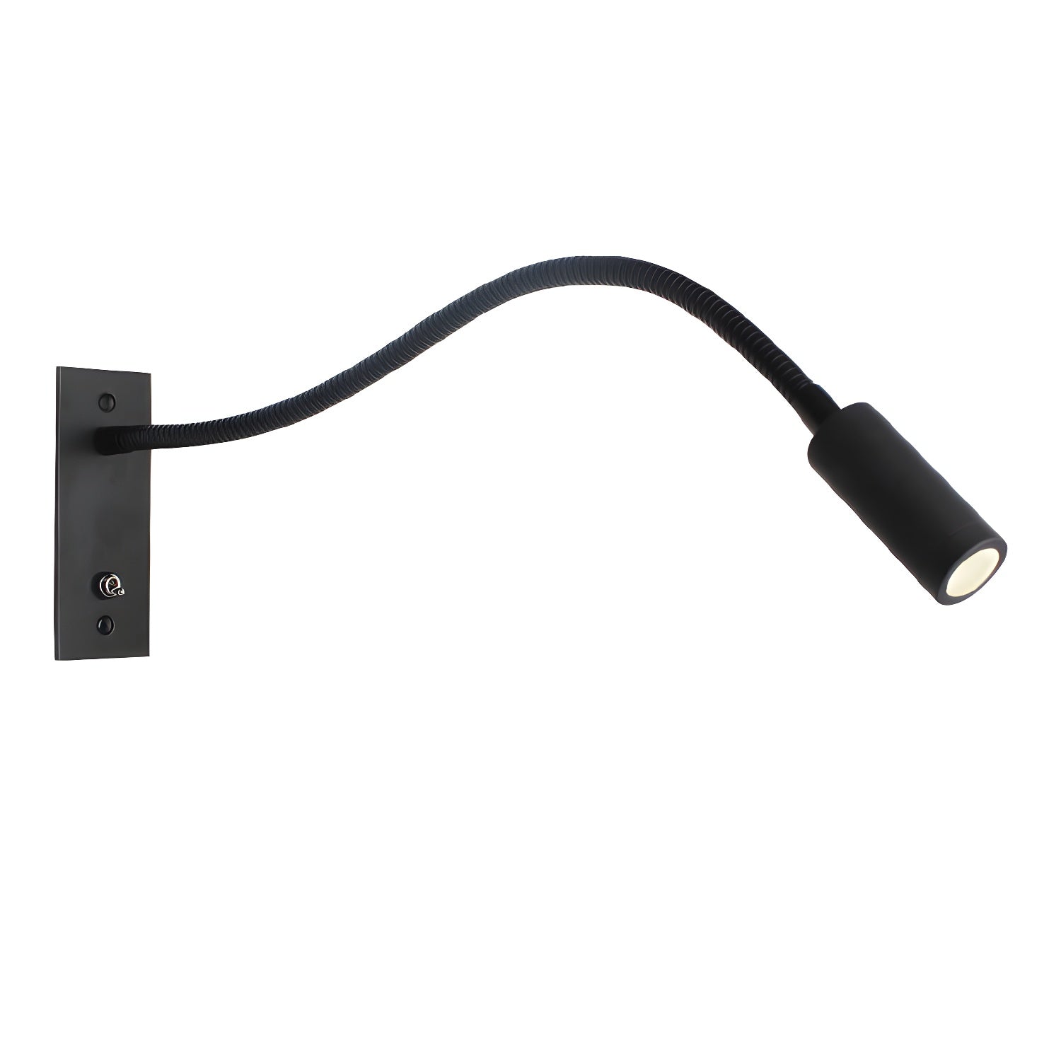 Metal Wall Light with Adjustable Gooseneck and Cylindrical Shade