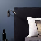 Metal Wall Light with Adjustable Gooseneck and Cylindrical Shade