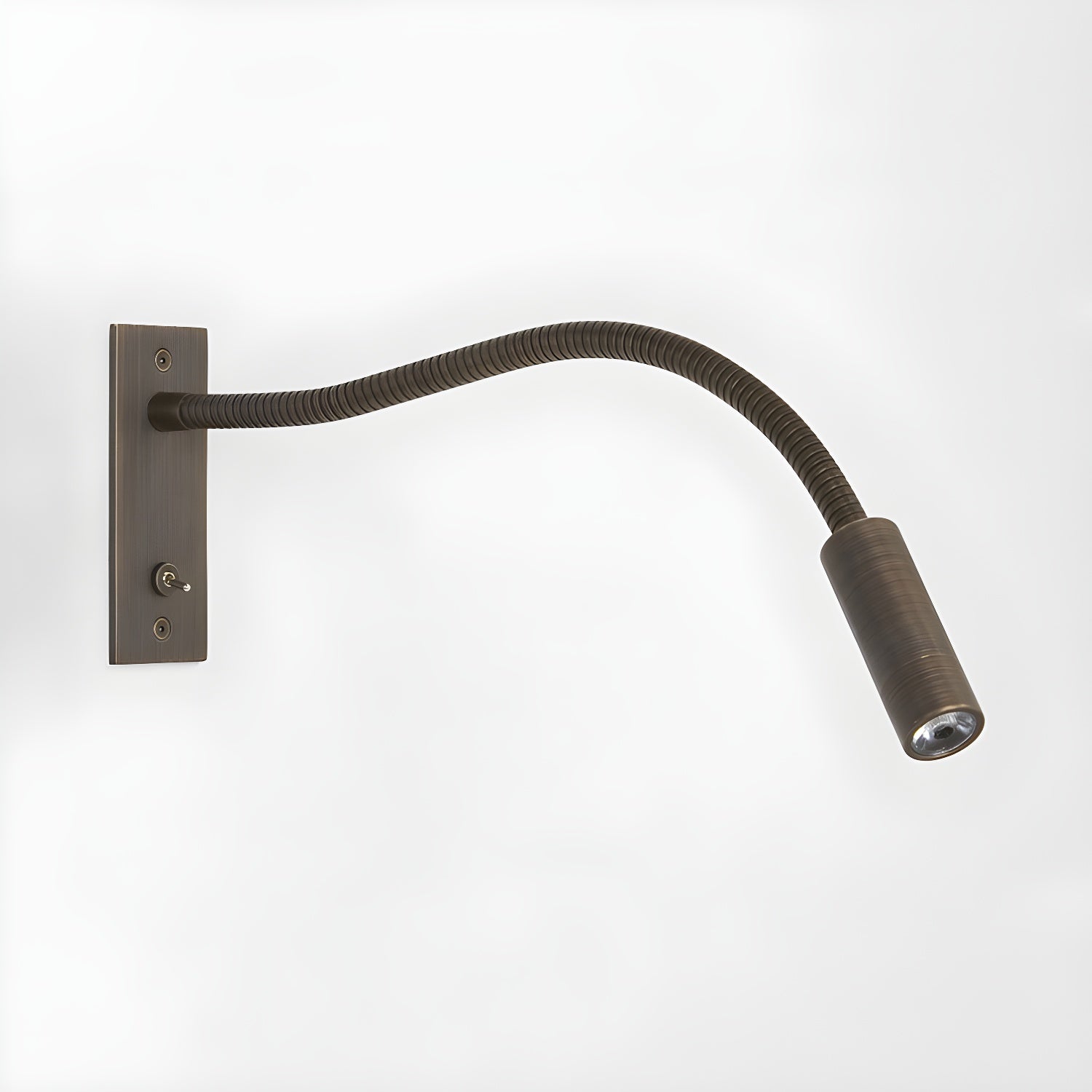 Metal Wall Light with Adjustable Gooseneck and Cylindrical Shade