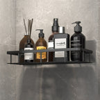 Space-Saving Bathroom Shelves with Strong Metal Suction Cups for Organizing Towels and Cosmetics