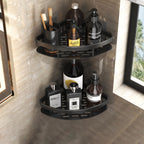 Space-Saving Bathroom Shelves with Strong Metal Suction Cups for Organizing Towels and Cosmetics