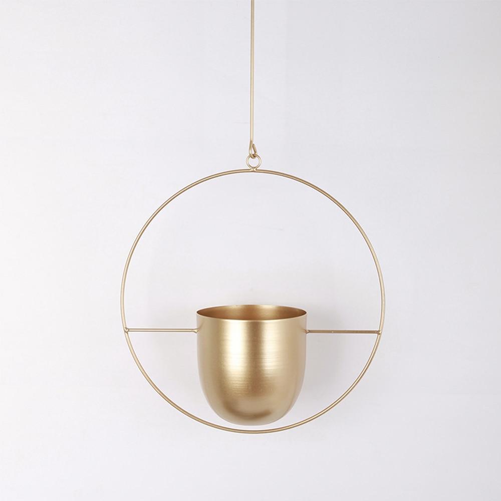 Modern Minimalist Iron Hanging Planter for Indoor Plants