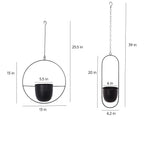 Modern Minimalist Iron Hanging Planter for Indoor Plants