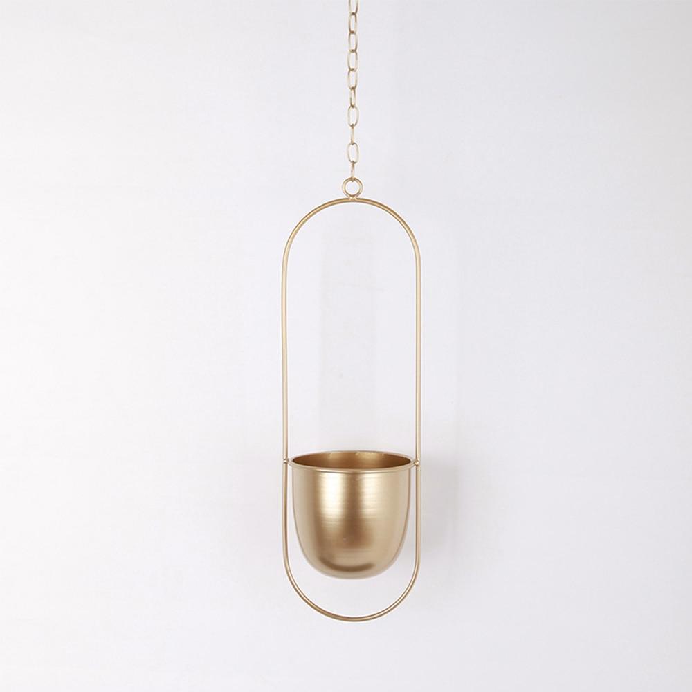 Modern Minimalist Iron Hanging Planter for Indoor Plants