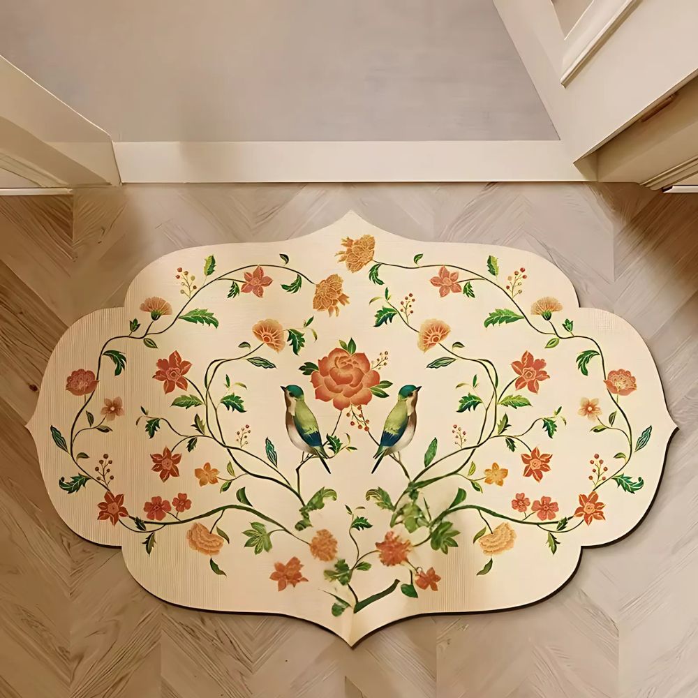 Non-Slip Floral Diatomaceous Bath Mat