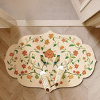 Non-Slip Floral Diatomaceous Bath Mat