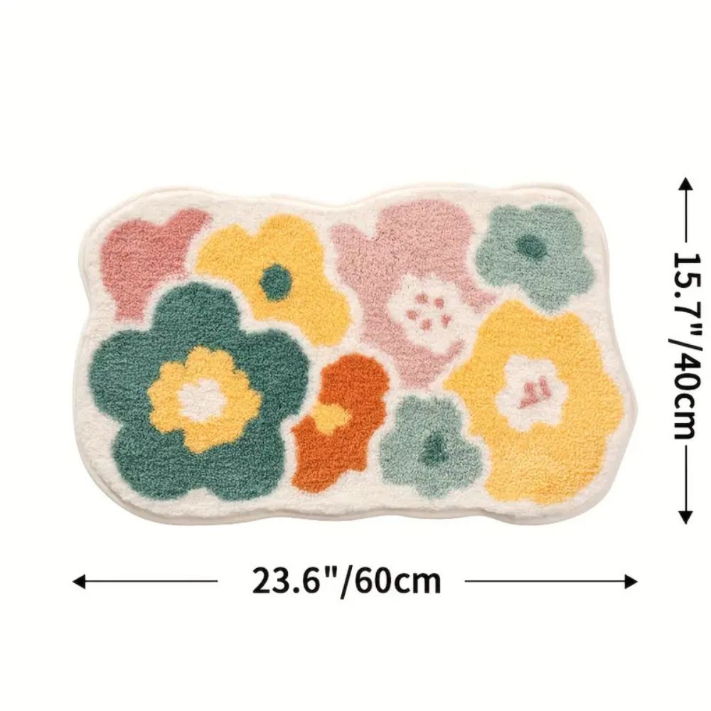Soft Microfiber Bathroom Rug - Non-Slip, Absorbent Bath Mat