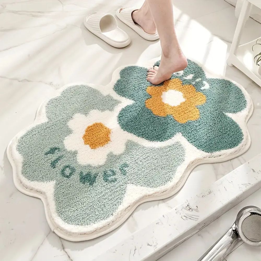 Soft Microfiber Bathroom Rug - Non-Slip, Absorbent Bath Mat