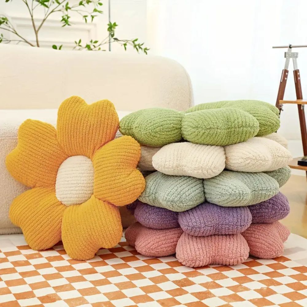 Microfiber Flower-Shaped Cushion for Versatile Comfort