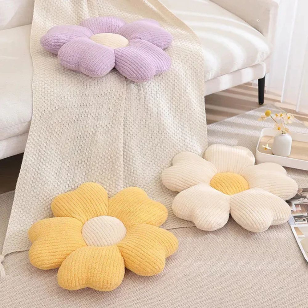 Microfiber Flower-Shaped Cushion for Versatile Comfort