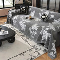 Elegant Floral Design Sofa Cover in Breathable Chenille Fabric
